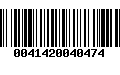 Código de Barras 0041420040474