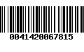 Código de Barras 0041420067815