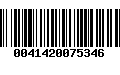 Código de Barras 0041420075346