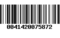 Código de Barras 0041420075872