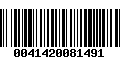 Código de Barras 0041420081491