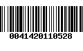 Código de Barras 0041420110528