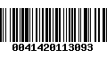 Código de Barras 0041420113093