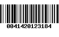 Código de Barras 0041420123184