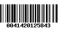 Código de Barras 0041420125843