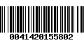 Código de Barras 0041420155802