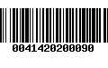 Código de Barras 0041420200090