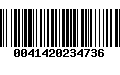 Código de Barras 0041420234736