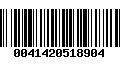 Código de Barras 0041420518904