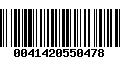 Código de Barras 0041420550478