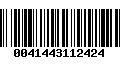 Código de Barras 0041443112424