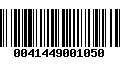 Código de Barras 0041449001050