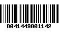 Código de Barras 0041449001142