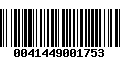 Código de Barras 0041449001753