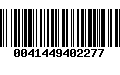 Código de Barras 0041449402277