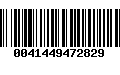 Código de Barras 0041449472829