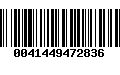 Código de Barras 0041449472836