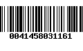 Código de Barras 0041458031161