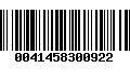 Código de Barras 0041458300922