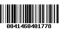 Código de Barras 0041460401778