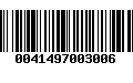 Código de Barras 0041497003006