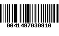 Código de Barras 0041497030910