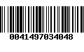 Código de Barras 0041497034048