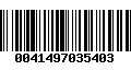 Código de Barras 0041497035403