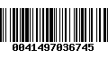 Código de Barras 0041497036745