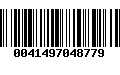 Código de Barras 0041497048779