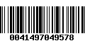 Código de Barras 0041497049578