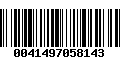 Código de Barras 0041497058143