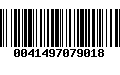 Código de Barras 0041497079018