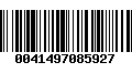 Código de Barras 0041497085927