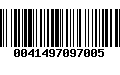 Código de Barras 0041497097005