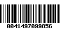 Código de Barras 0041497099856