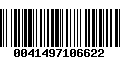 Código de Barras 0041497106622