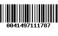 Código de Barras 0041497111787