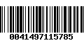 Código de Barras 0041497115785