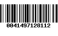 Código de Barras 0041497128112