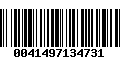 Código de Barras 0041497134731