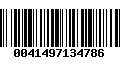 Código de Barras 0041497134786
