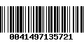 Código de Barras 0041497135721