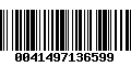 Código de Barras 0041497136599