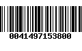 Código de Barras 0041497153800