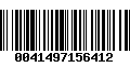 Código de Barras 0041497156412