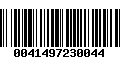 Código de Barras 0041497230044