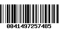 Código de Barras 0041497257485