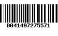 Código de Barras 0041497275571