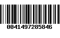 Código de Barras 0041497285846